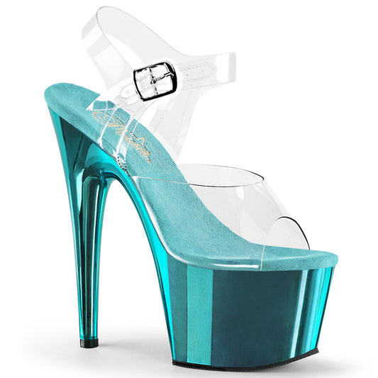 Pleaser Damen Sandalen ADORE-708 CLR / TURQUOISE Chrome