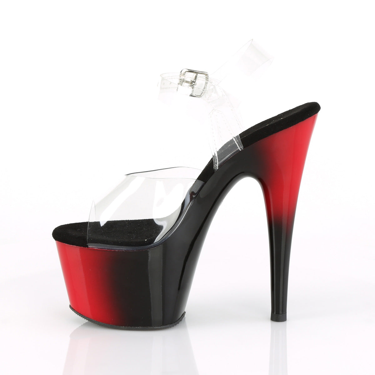 Pleaser Damen Sandalen ADORE-708BR CLR / RED-BLK