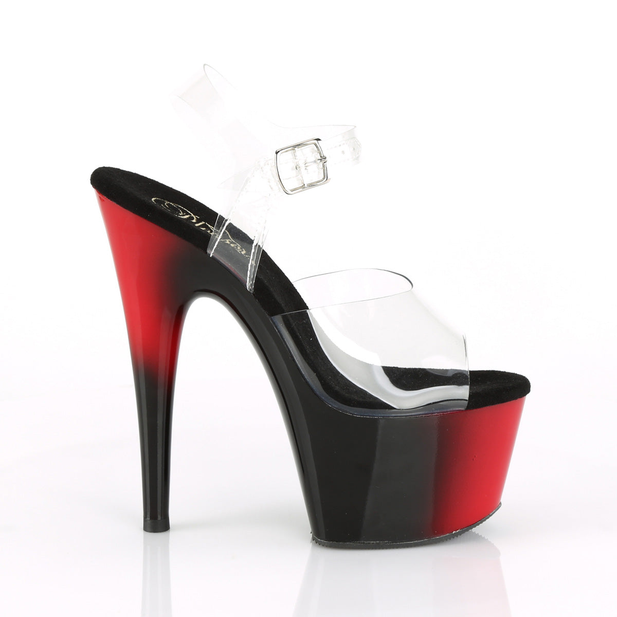 Pleaser Damen Sandalen ADORE-708BR CLR / RED-BLK