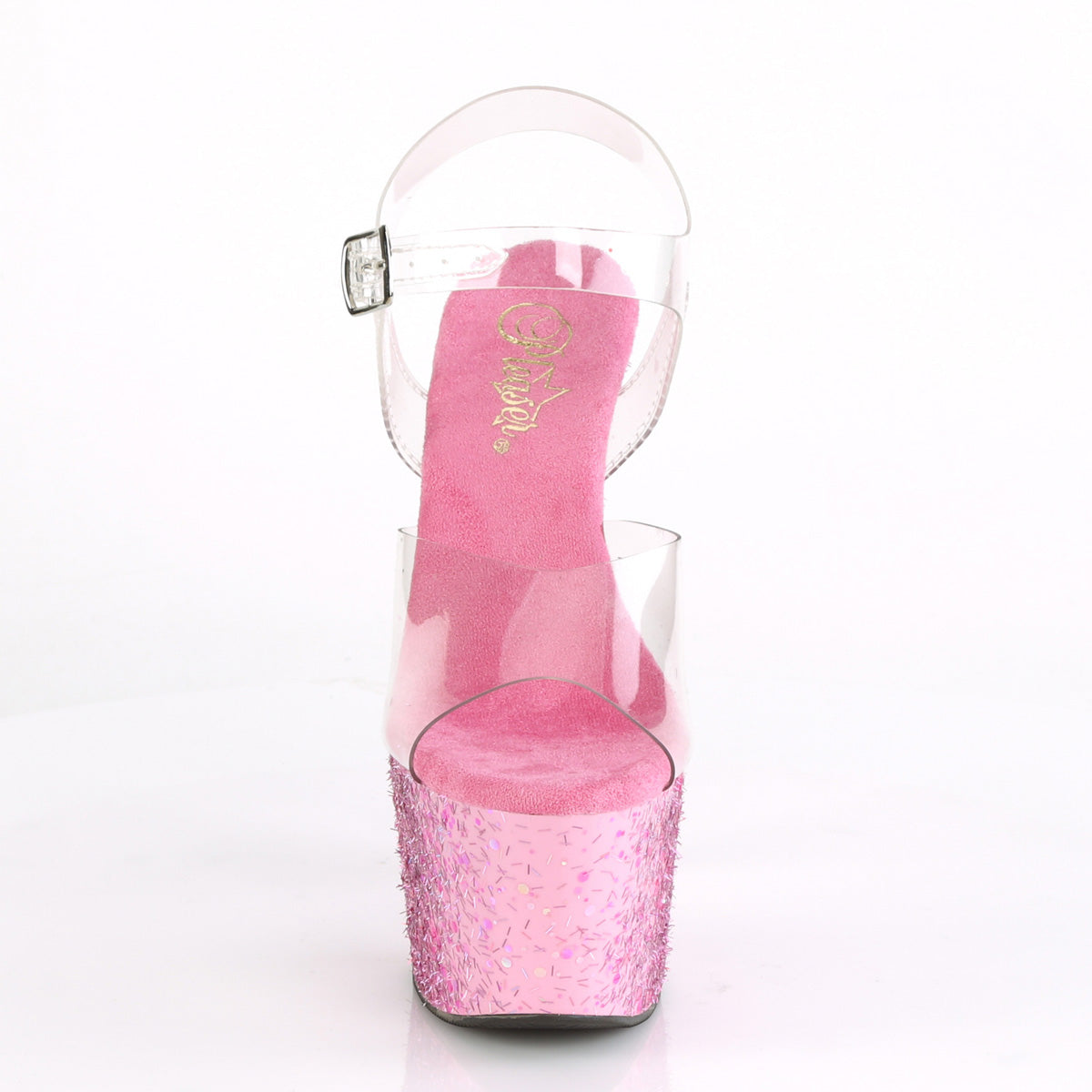 Pleaser Damen Sandalen ADORE-708cf CLR / PINK-Konfetti