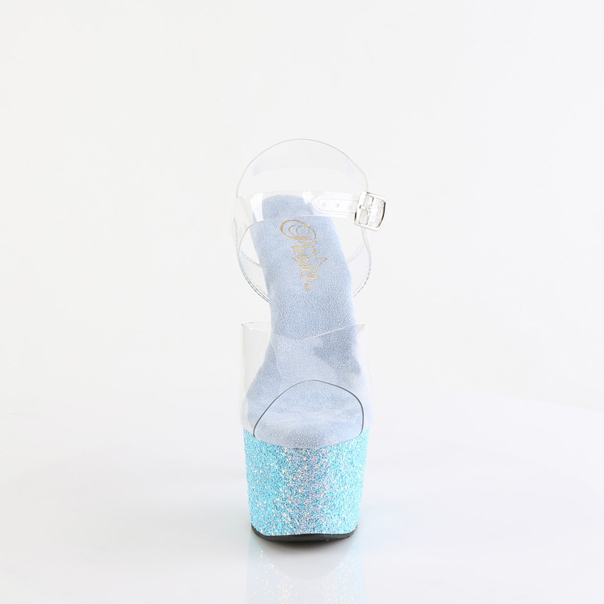 Pleaser ADORE-708LG Clr/B. Blue Glitter
