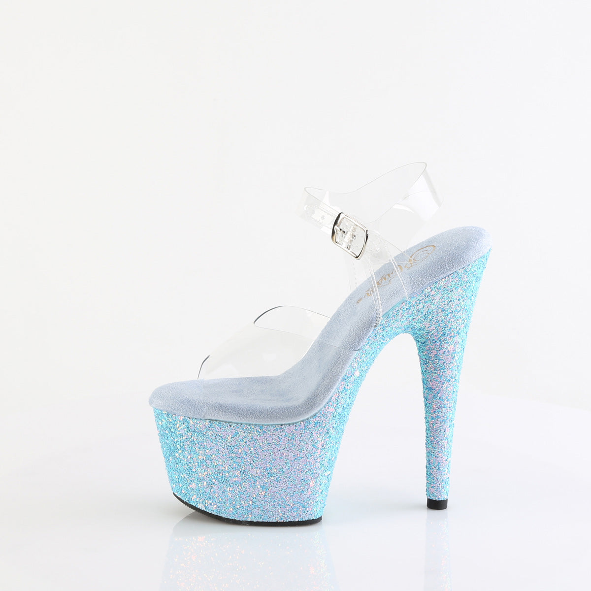 Pleaser ADORE-708LG Clr/B. Blue Glitter