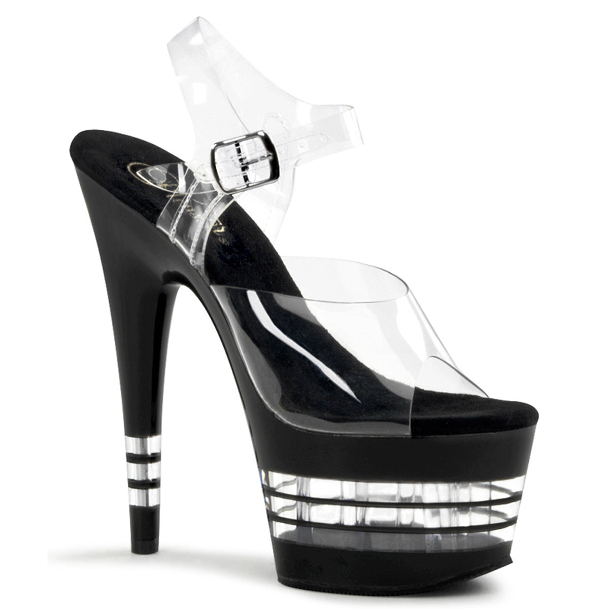 Pleaser Damen Sandalen ADORE-708LN CLR / BLK