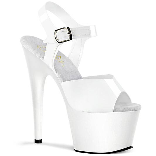 Pleaser Damen Sandalen ADORE-708n WHT (GELLY-LIFE) TPU / WHT