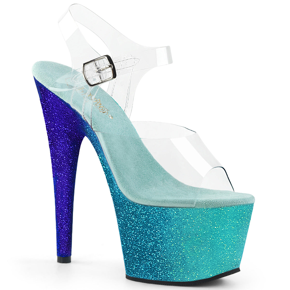 Pleaser Damen Sandalen ADORE-708ombre CLR / Aqua-Blue Ombre