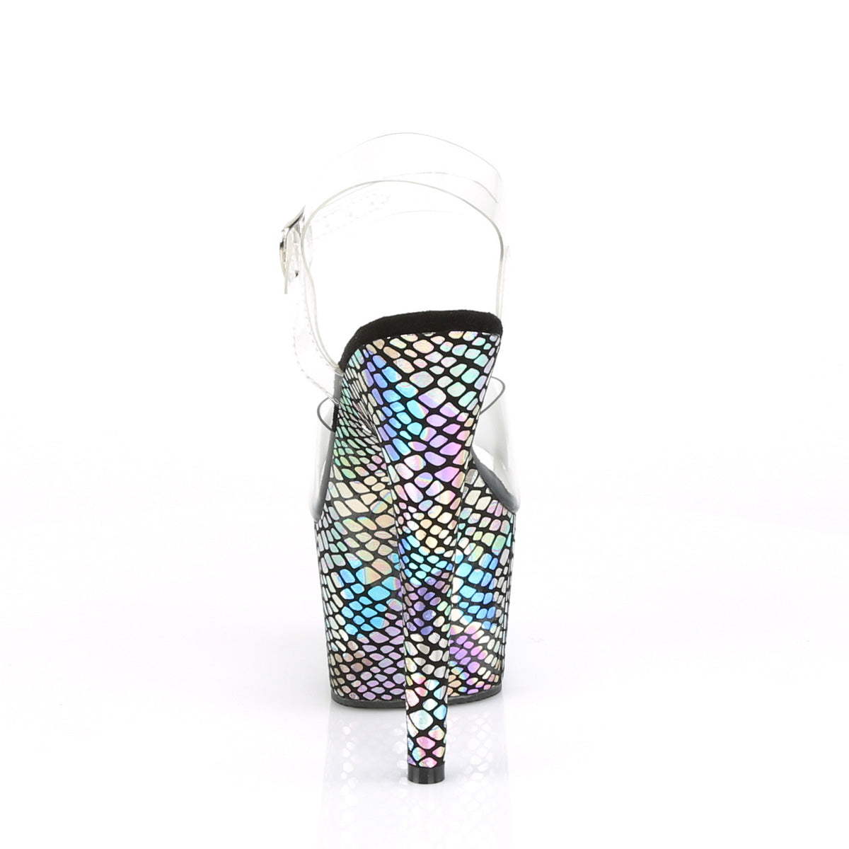 Pleaser Womens Sandals ADORE-708SP Clr/Purple Holo Wrapped
