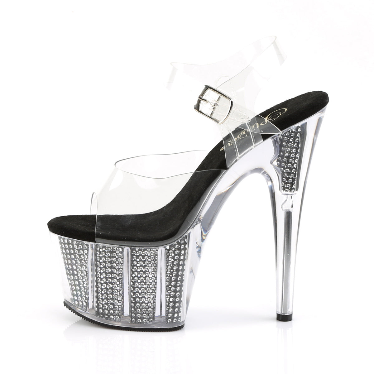 Pleaser Damen Sandalen ADORE-708SRS CLR / BLK SRS