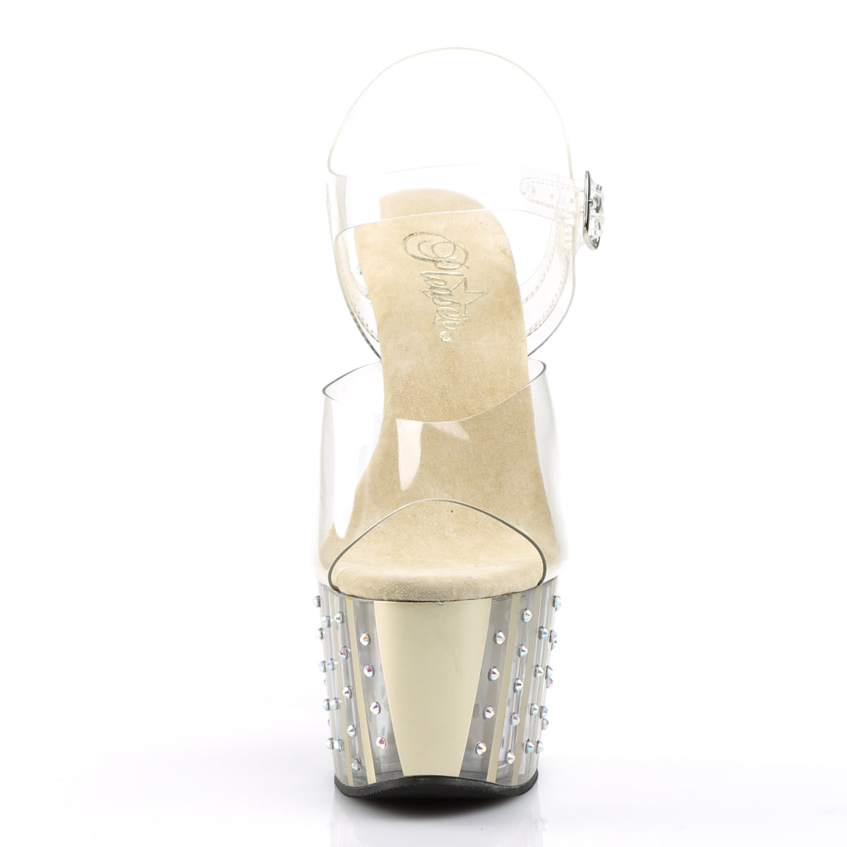 Pleaser Damen Sandalen ADORE-708VLRS CLR / GOLD