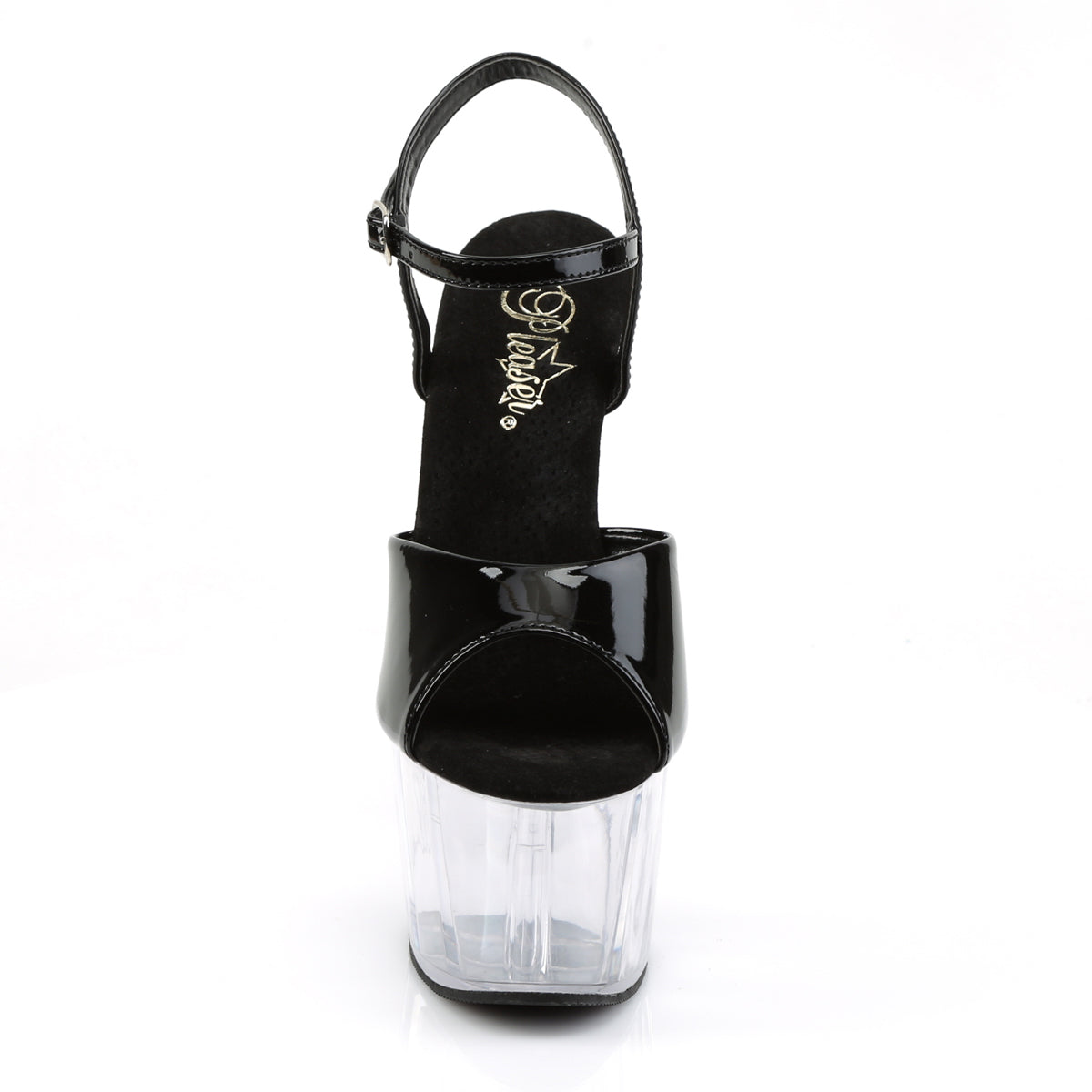 Pleaser Damen Sandalen ADORE-709 blk pat / clr