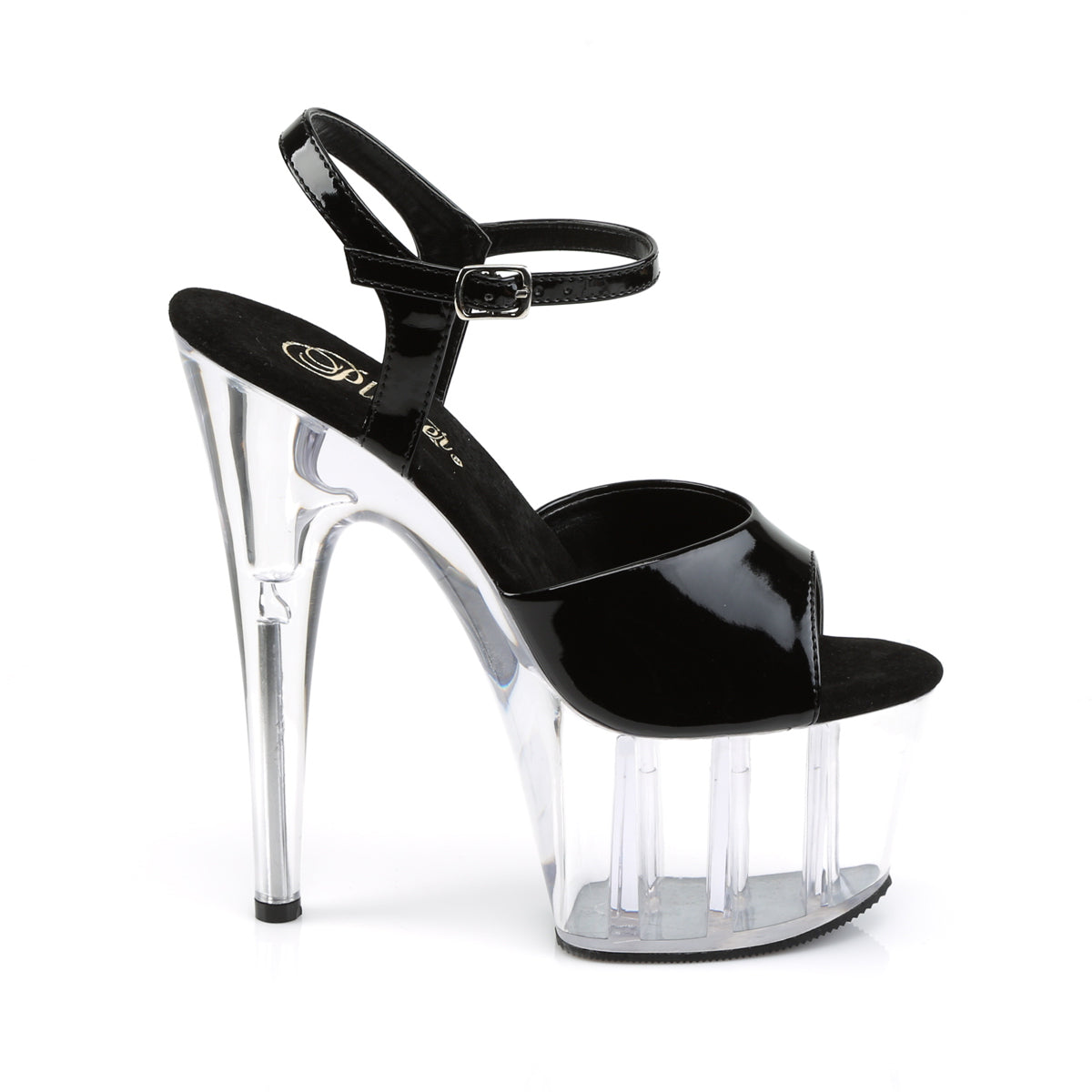 Pleaser Damen Sandalen ADORE-709 blk pat / clr