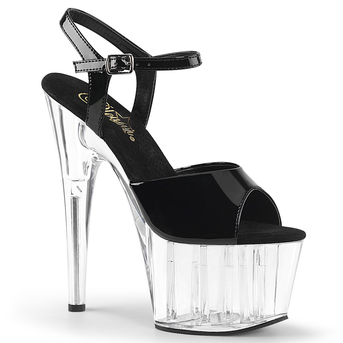 Pleaser Damen Sandalen ADORE-709 blk pat / clr