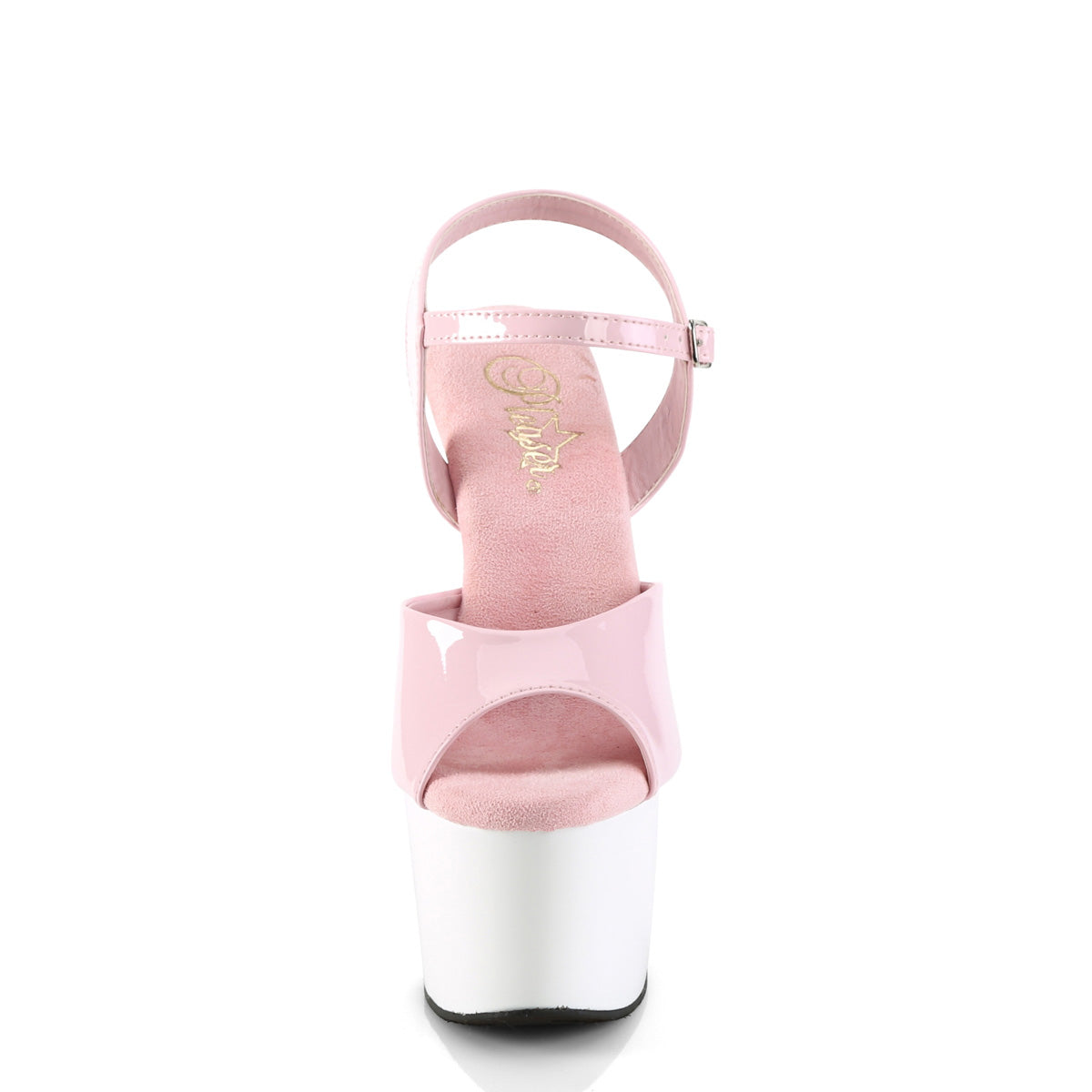 Pleaser Sandals ADORE-709 B. Pink Pat/Wht