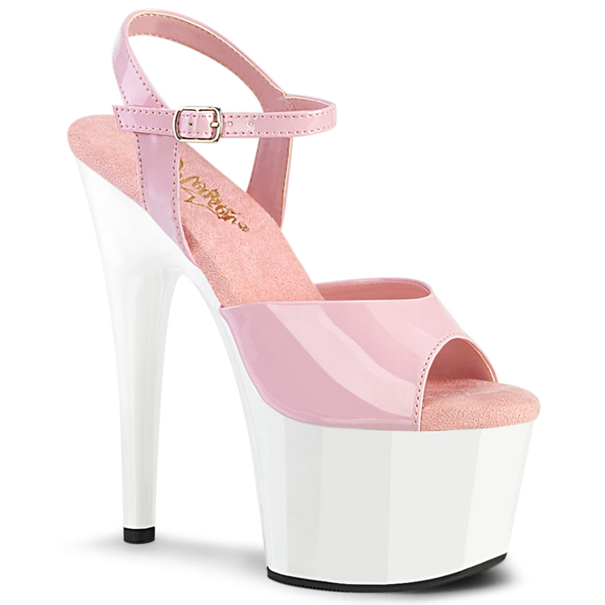 Pleaser Sandals ADORE-709 B. Pink Pat/Wht