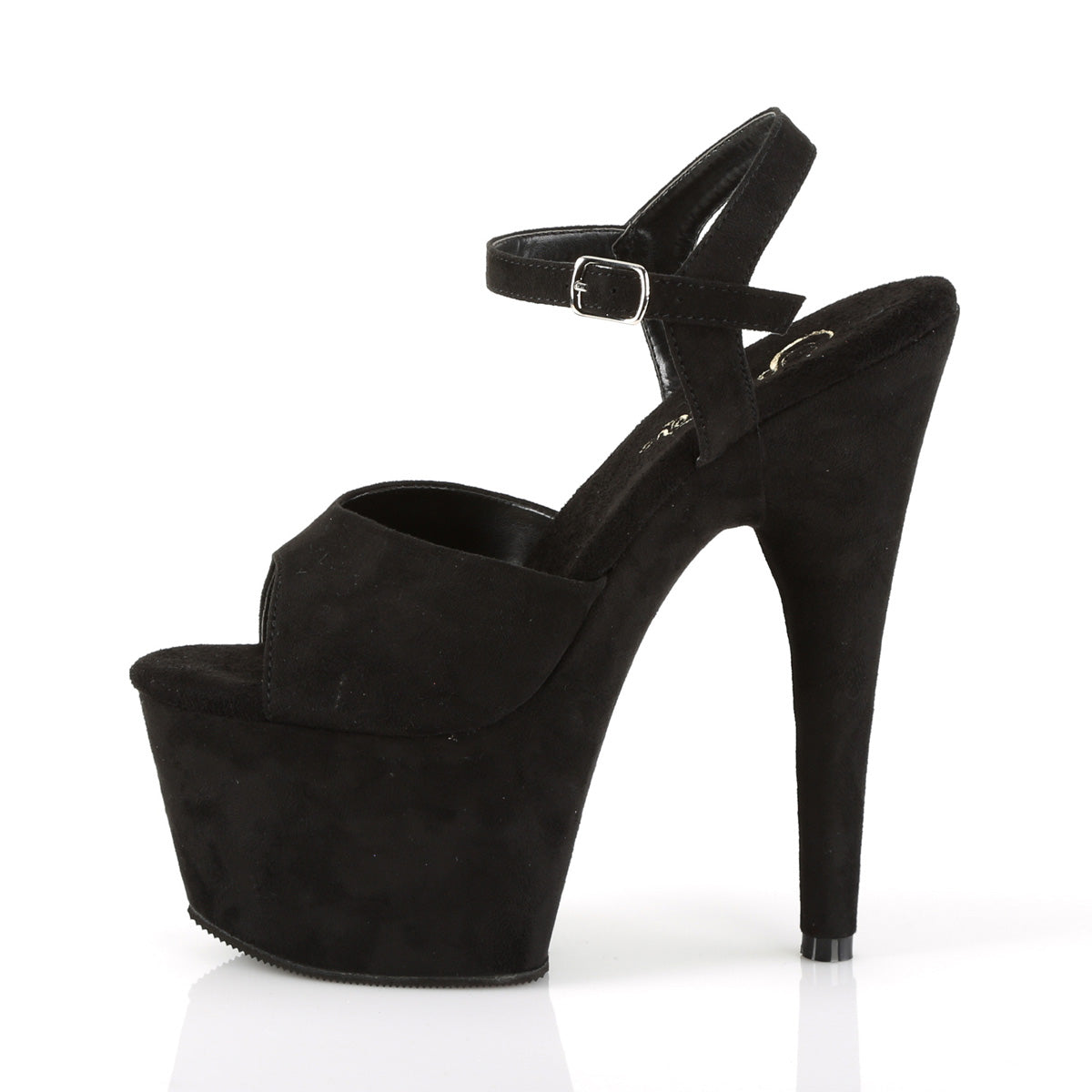 Pleaser Damen Sandalen ADORE-709FS BLK Faux Wildleder / BLK Faux Wildleder