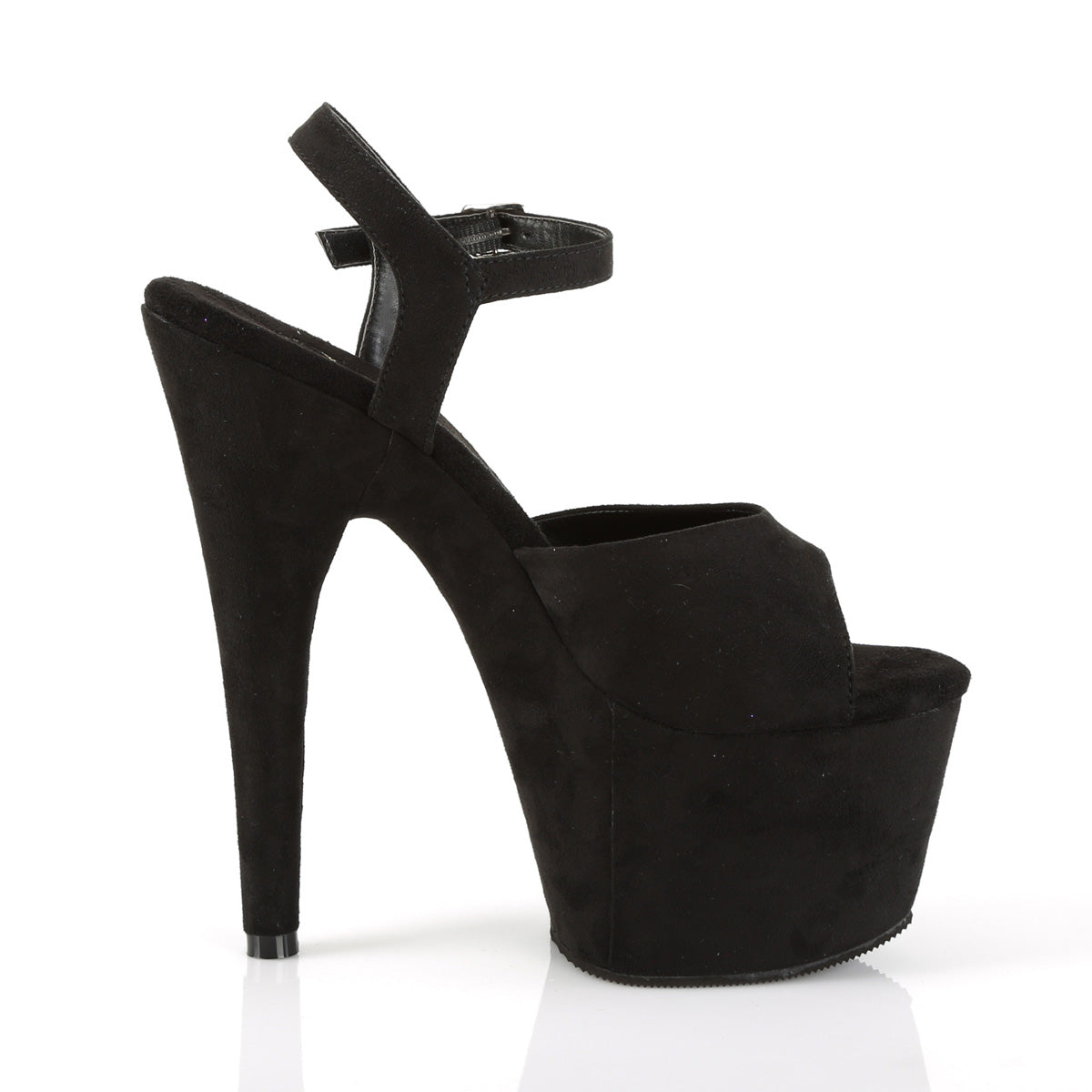 Pleaser Damen Sandalen ADORE-709FS BLK Faux Wildleder / BLK Faux Wildleder
