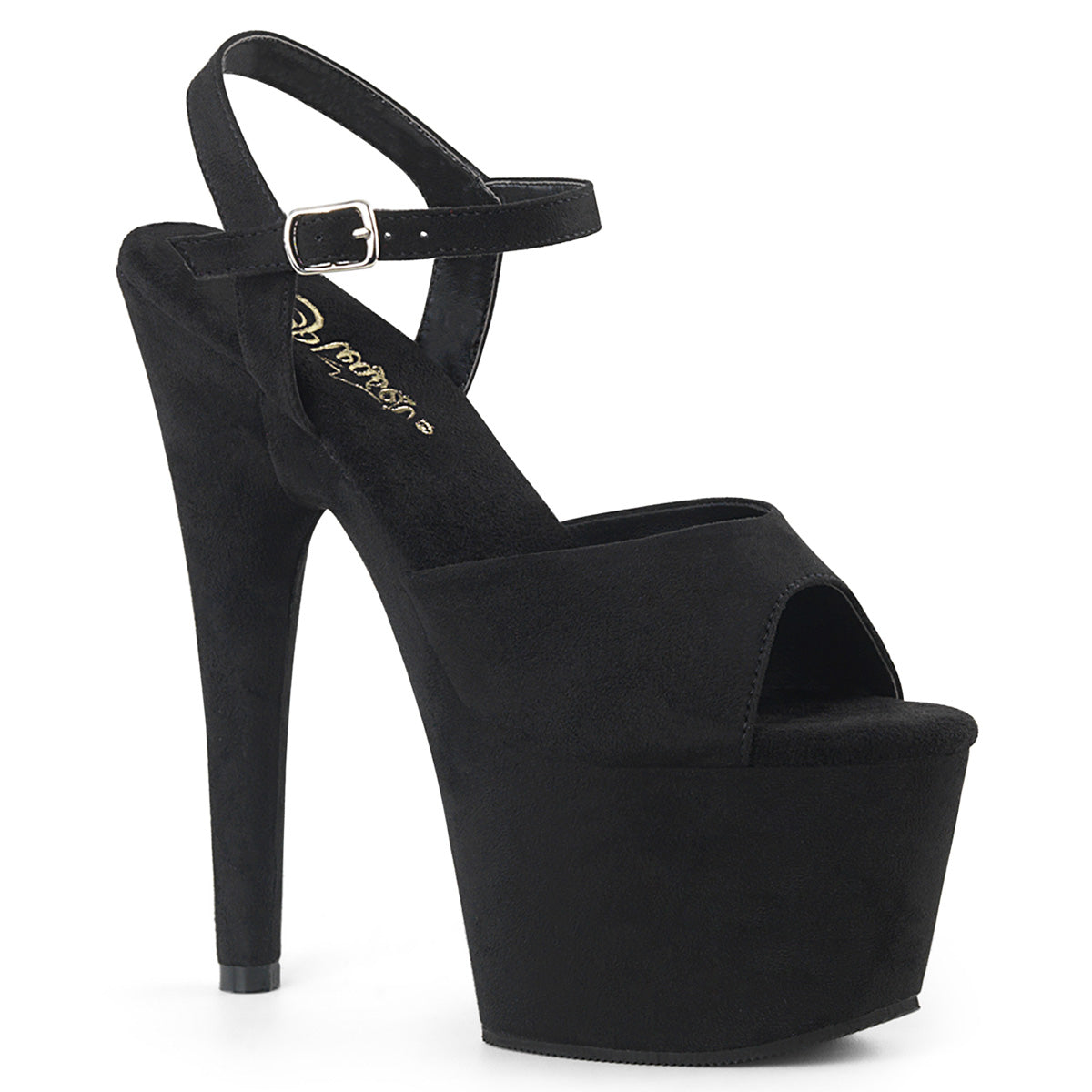 Pleaser Damen Sandalen ADORE-709FS BLK Faux Wildleder / BLK Faux Wildleder