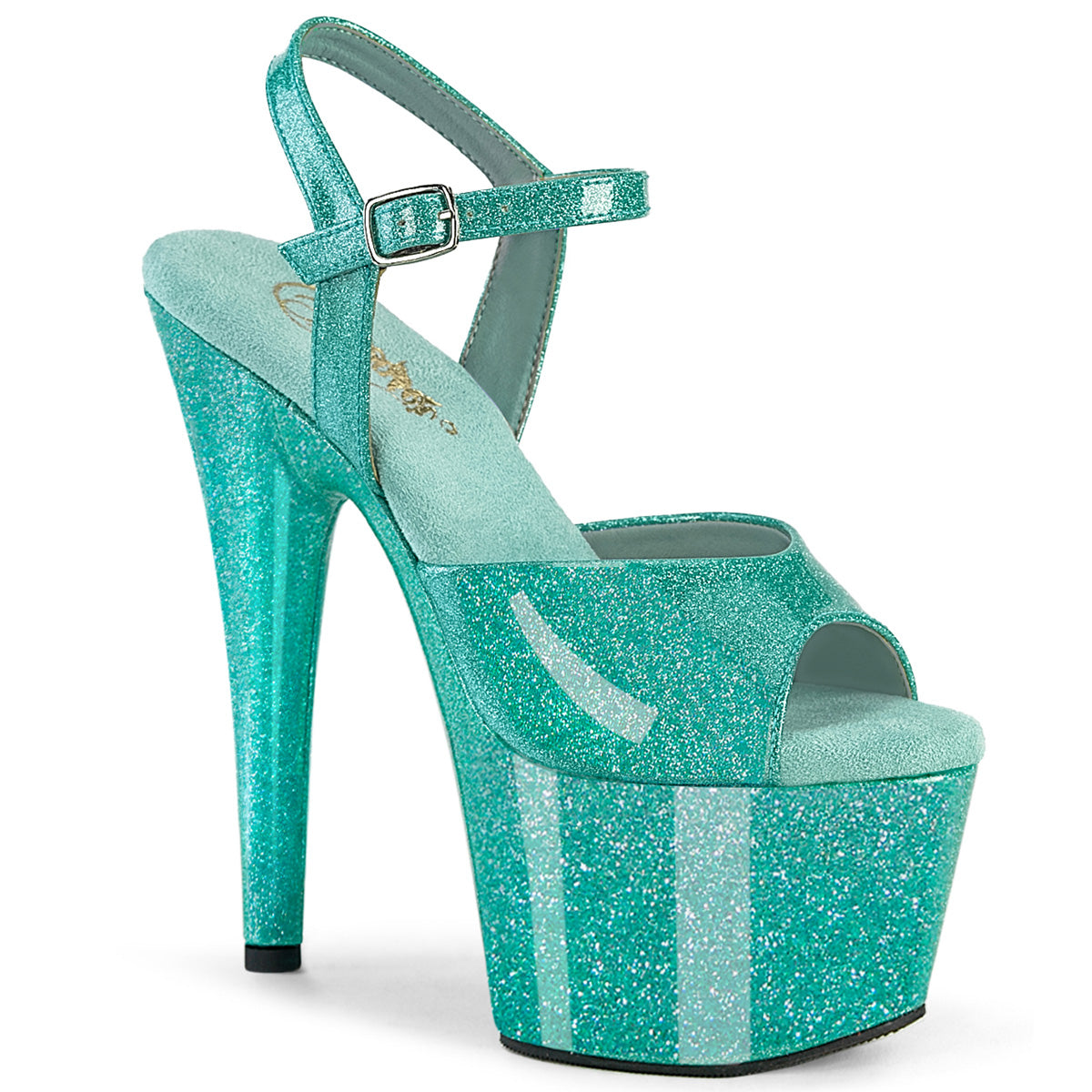 Pleaser ADORE-709GP Aqua Glitter Pat/M.