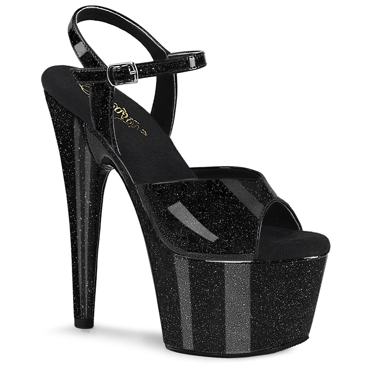 Pleaser ADORE-709GP BLK Glitter Pat/M.