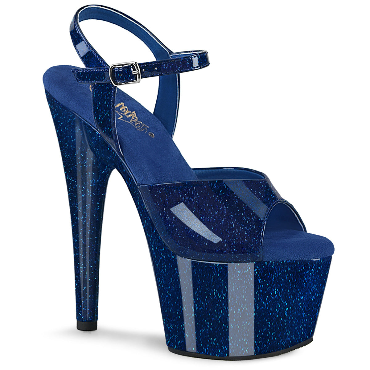 Pleaser ADORE-709GP Navy Blue Glitter Pat/M
