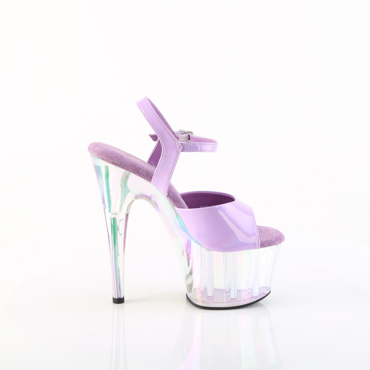 Pleaser Women's Platform Shoes ADORE-709HT Lavender Holo/Holo Tinted