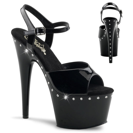 Pleaser Damen Sandalen ADORE-709LS BLK / BLK