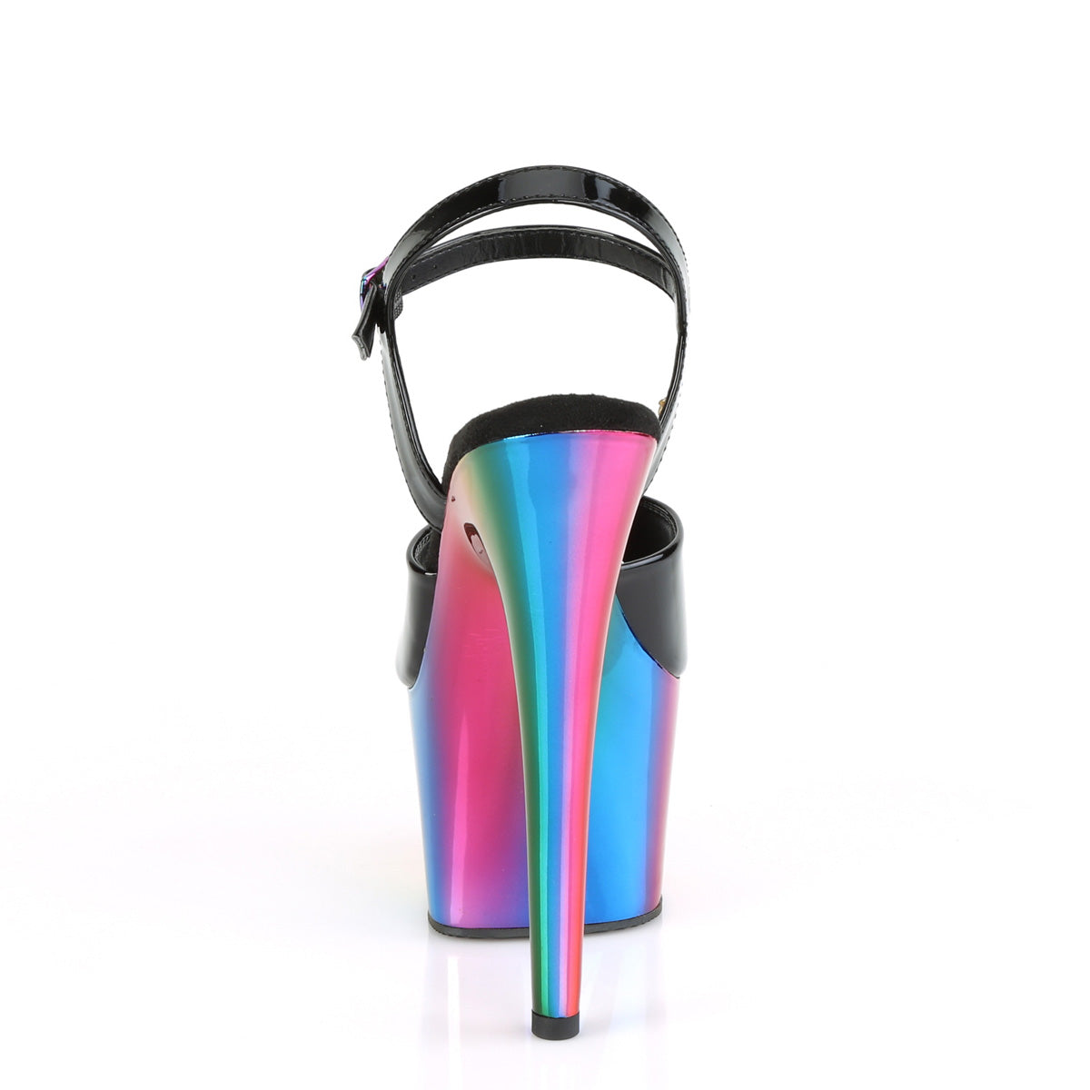 Pleaser Damen Sandalen ADORE-709rc blk pat /Rainbow Chrom