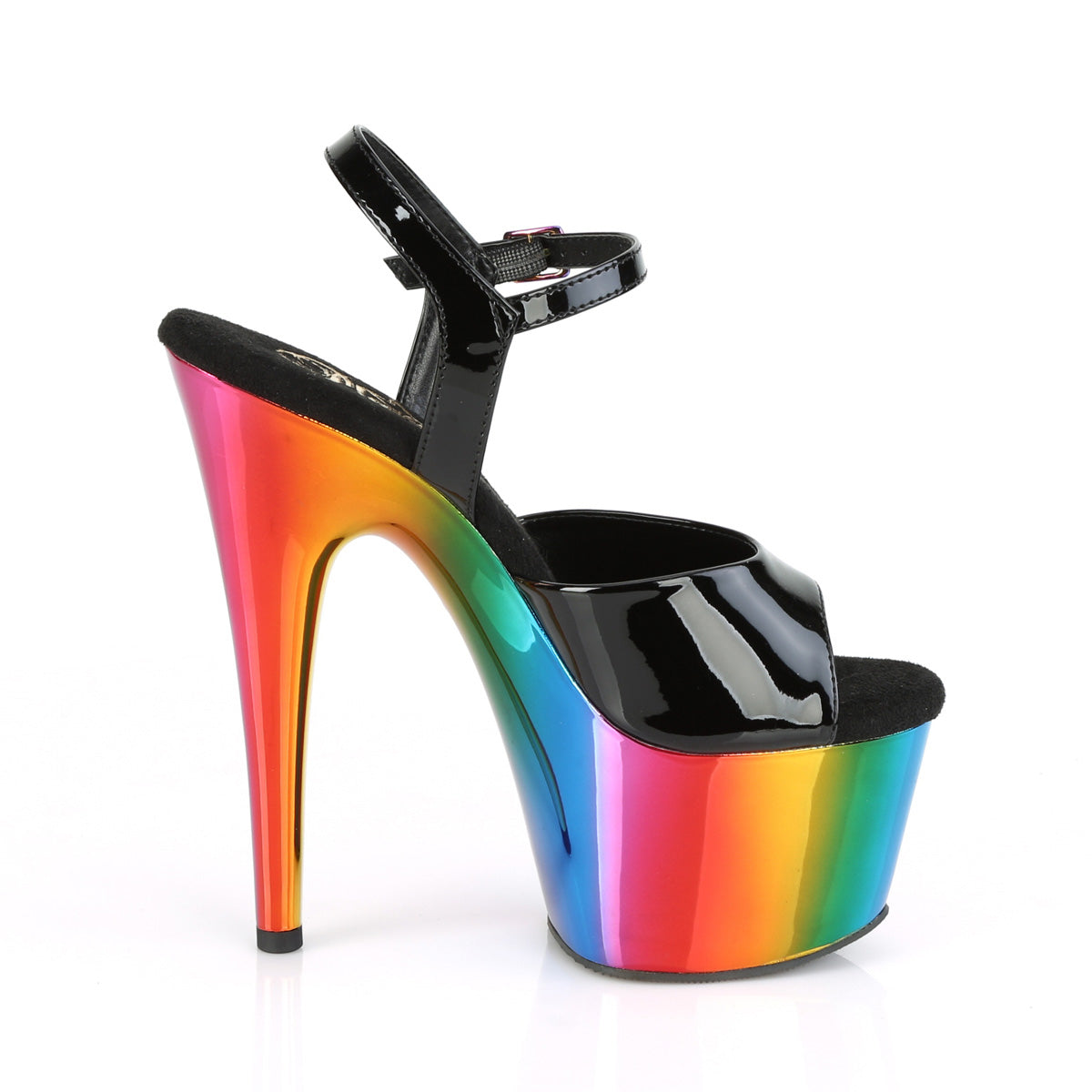 Pleaser Damen Sandalen ADORE-709rc blk pat /Rainbow Chrom