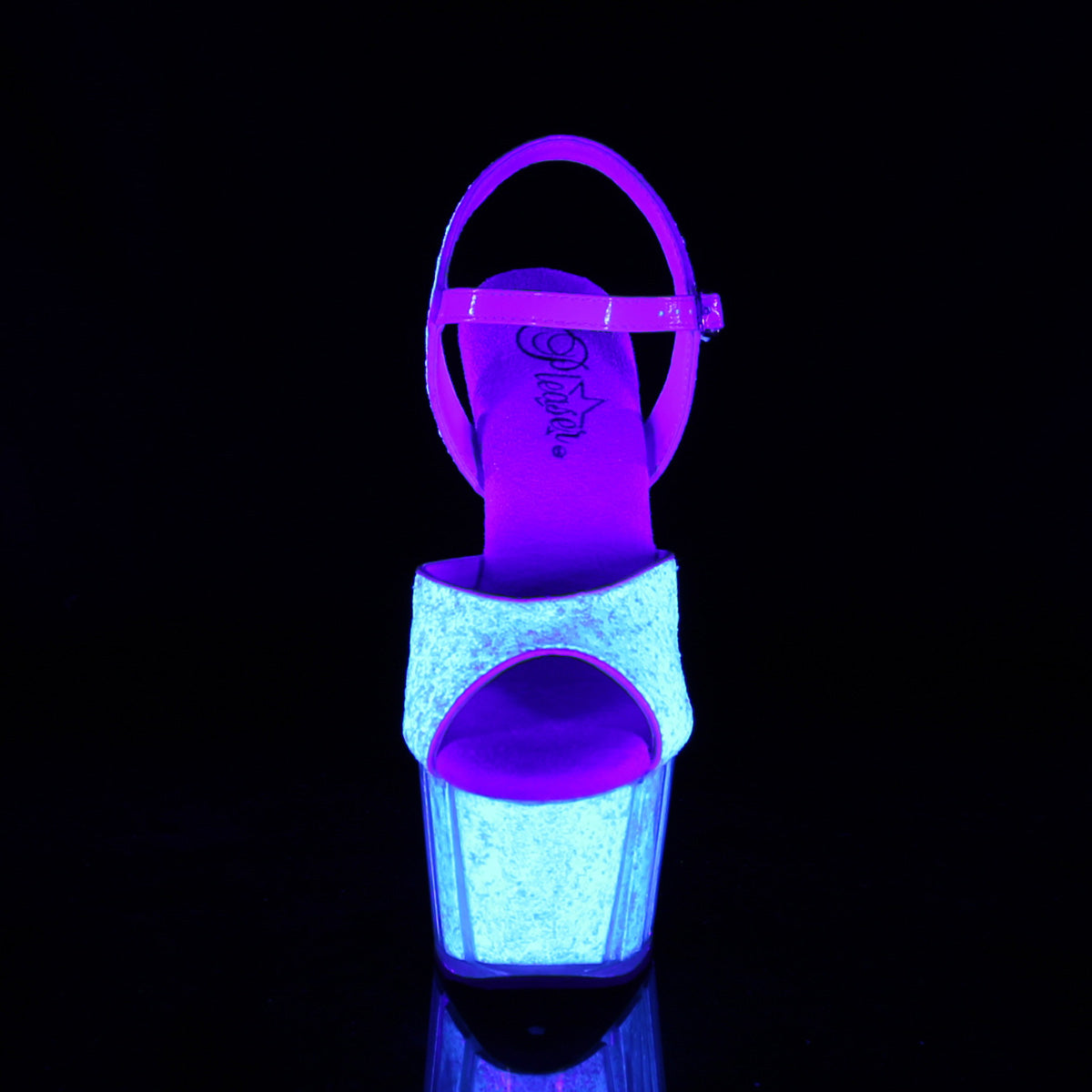Pleaser Damen Sandalen ADORE-710uvg Neon Opal Glitter / Neon Opal Glitter
