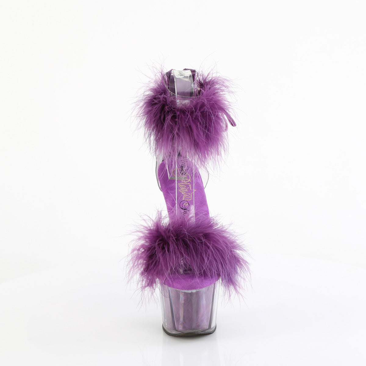 Pleaser Women's Platform Shoes ADORE-724F Clr-Purple Fur/M