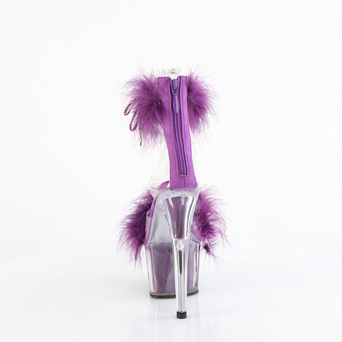 Pleaser Women's Platform Shoes ADORE-724F Clr-Purple Fur/M