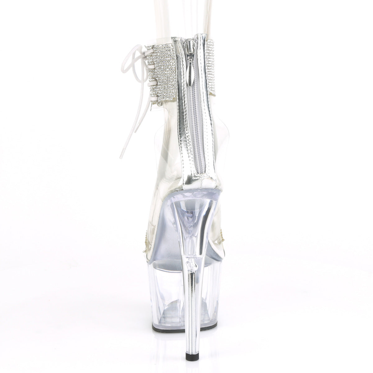 Pleaser Damen Sandalen ADORE-727RS CLR-SLV / CLR