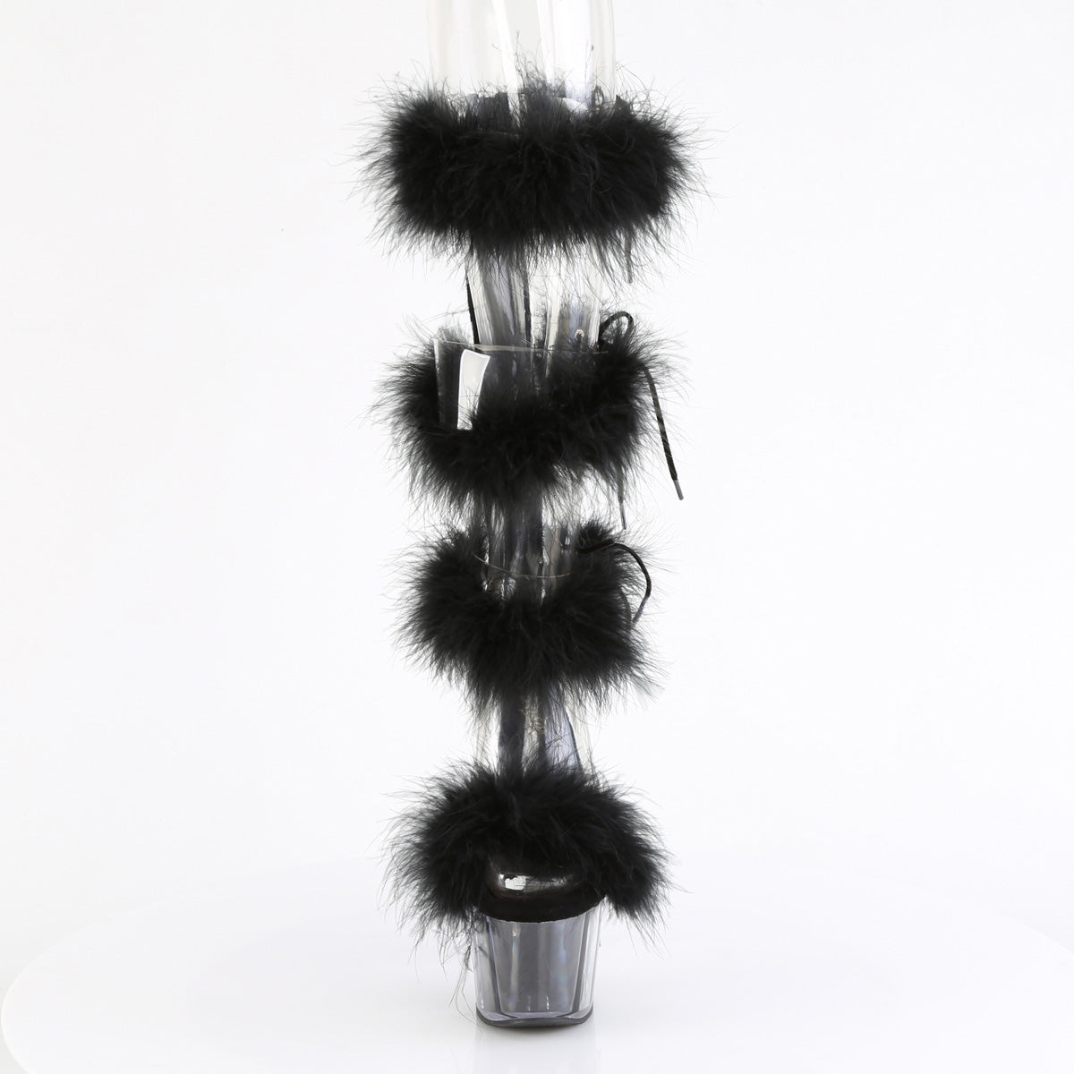 Pleaser ADORE-728f CLR-BLK Fur/m