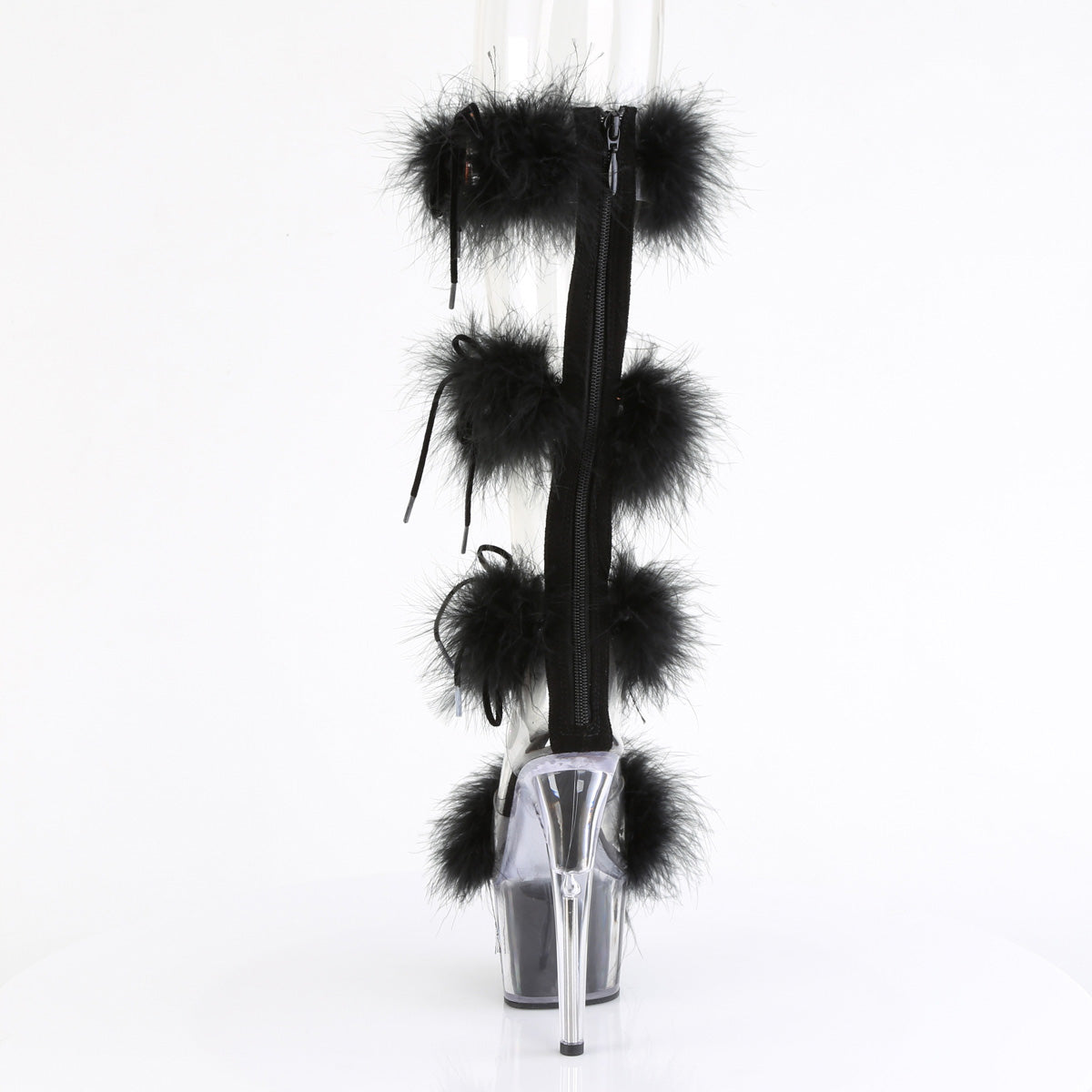 Pleaser ADORE-728f CLR-BLK Fur/m