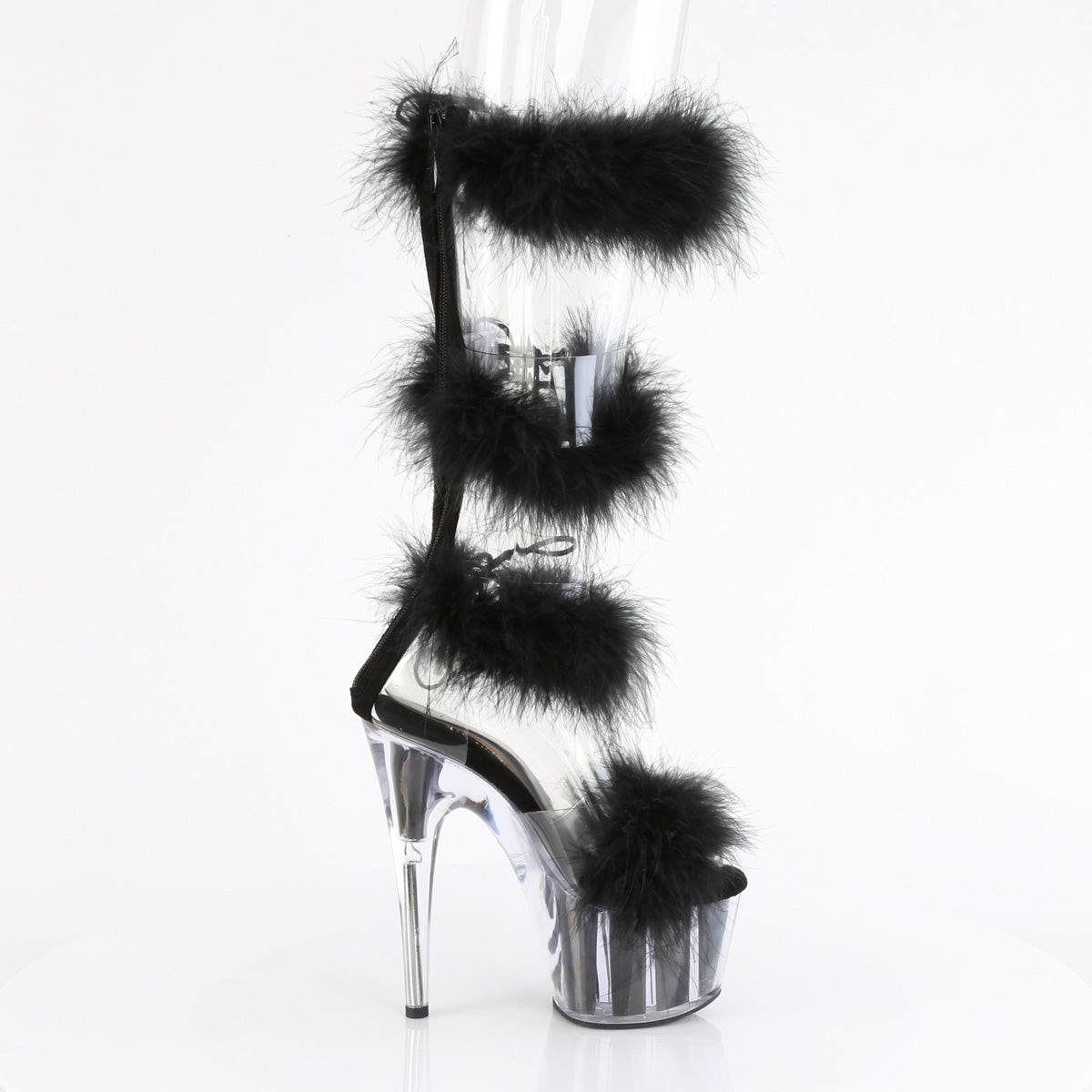 Pleaser ADORE-728f CLR-BLK Fur/m