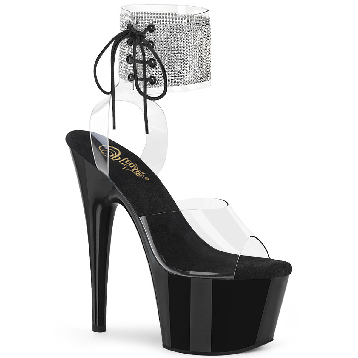 Pleaser Damen Sandalen ADORE-791-2rs CLR / BLK
