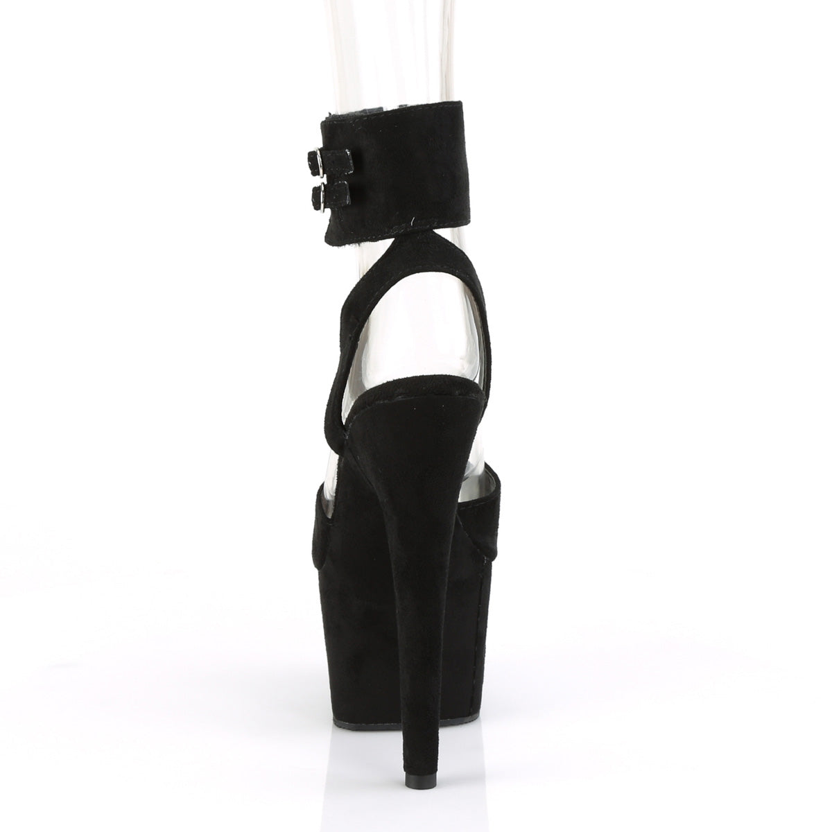 Pleaser Damen Sandalen ADORE-791fs BLK Faux Wildleder / BLK Faux Wildleder