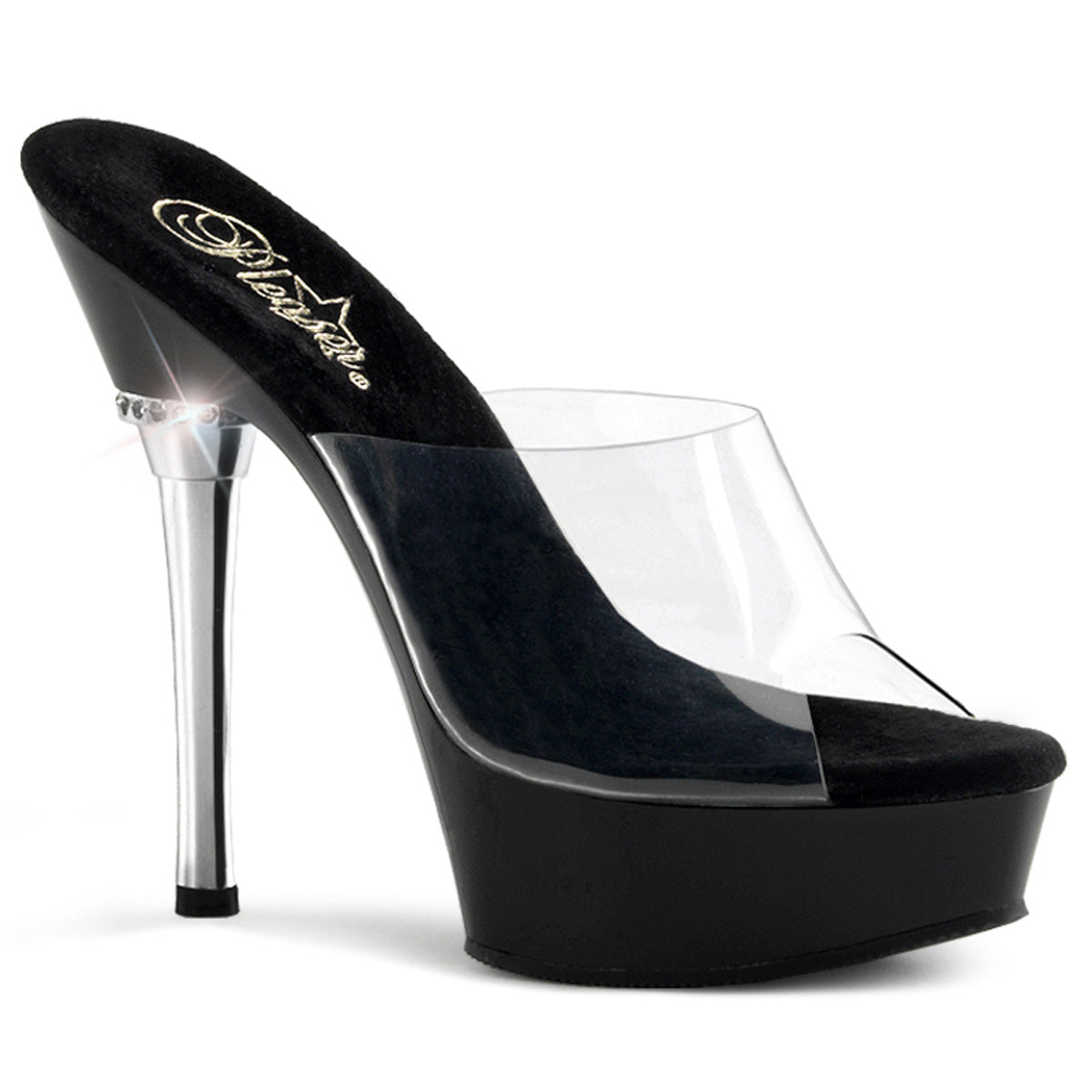 Pleaser Damen Sandalen ALLURE-601 CLR / BLK