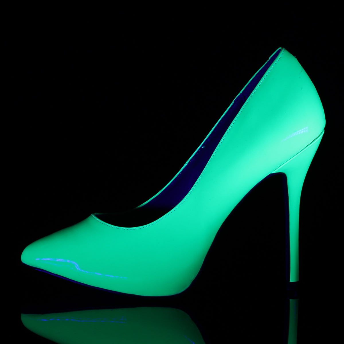 Pleaser Frauenpumpen AMUSE-20 Neon Green Pat