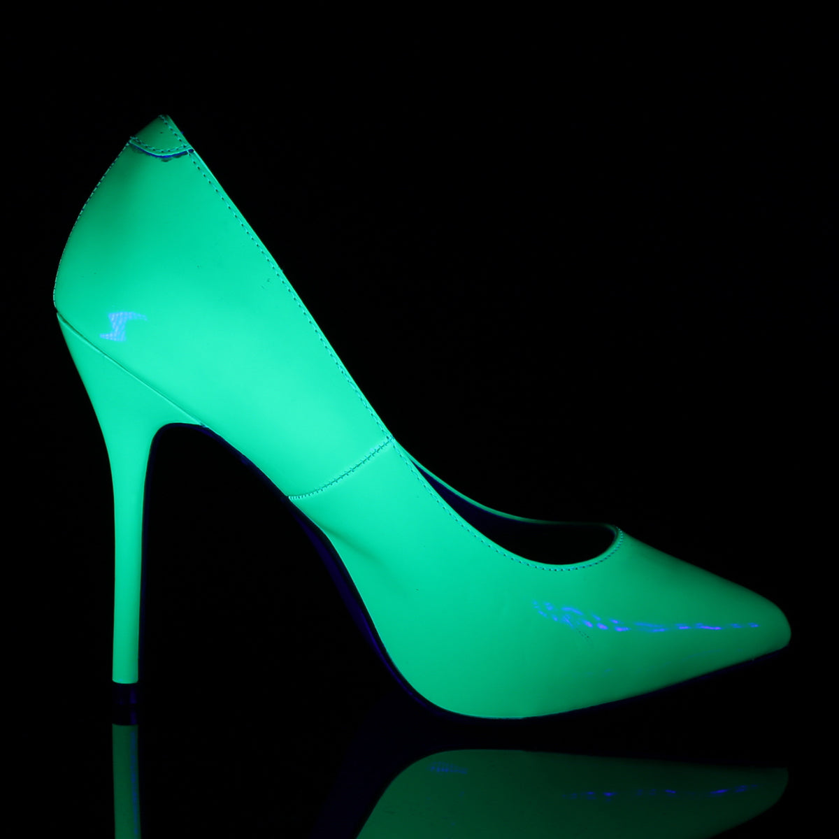 Pleaser Frauenpumpen AMUSE-20 Neon Green Pat