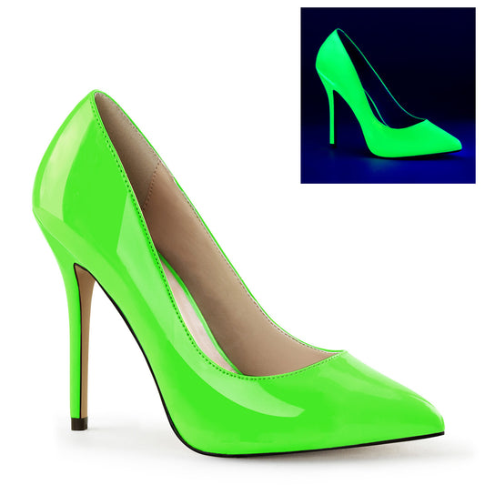 Pleaser Frauenpumpen AMUSE-20 Neon Green Pat