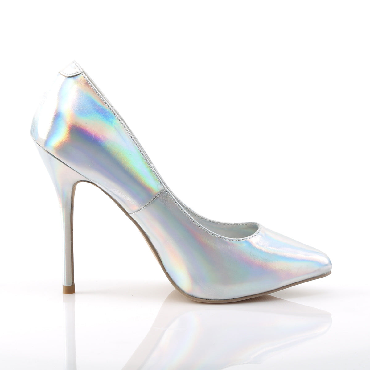 Pleaser Frauenpumpen AMUSE-20 SLV Hologramm PU