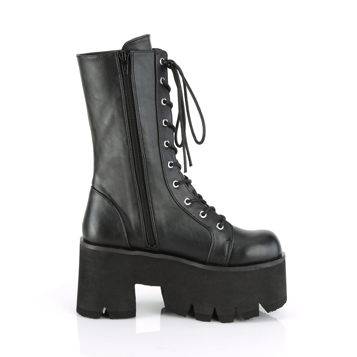 DemoniaCult Frauenstiefel ASHES-105 BLK Vegan Leder