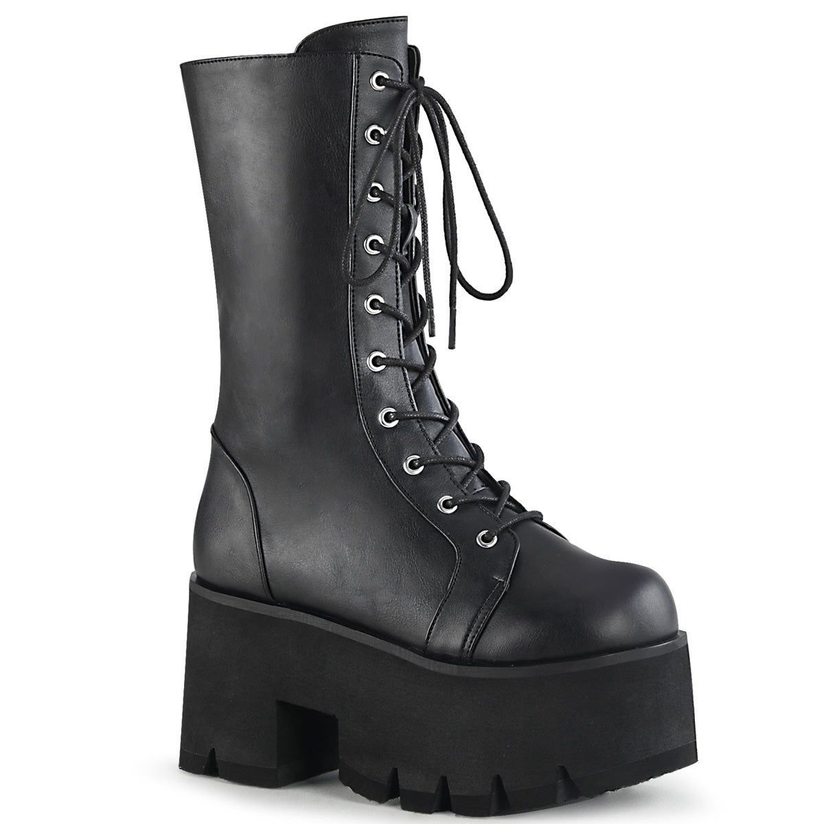 DemoniaCult Frauenstiefel ASHES-105 BLK Vegan Leder