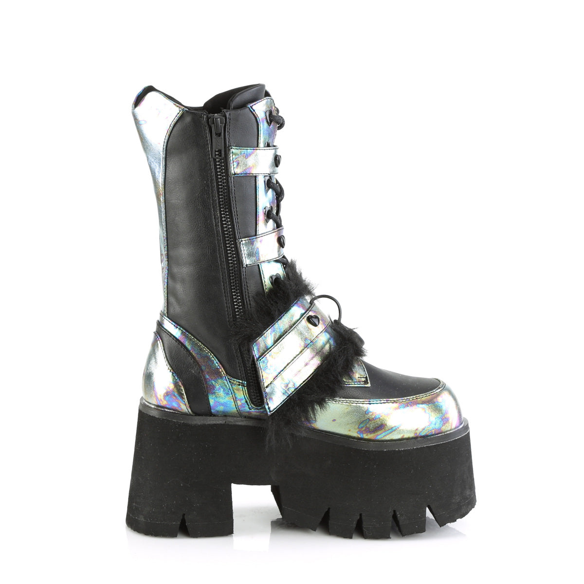 DemoniaCult Stiefel ASHES-120 BLK Vegan Le Green Multi Oil