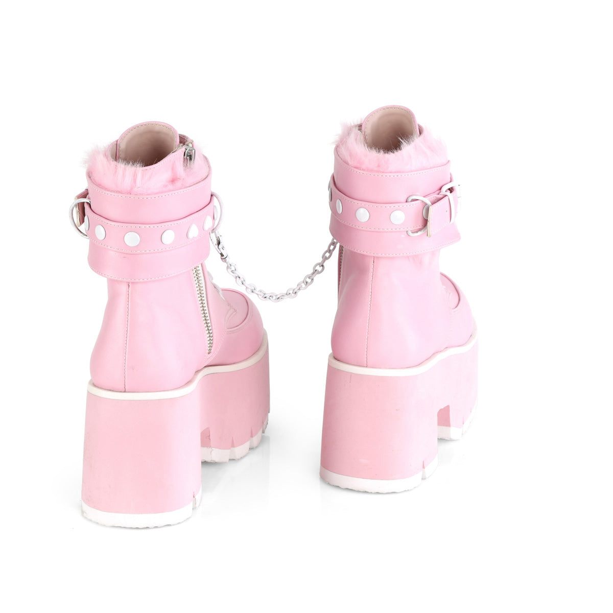 DemoniaCult Stiefeletten ASHES-57 B. Pink Vegan Leder