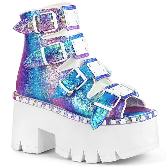 DemoniaCult Frauen Sandalen ASHES-70 Purple Multi -Irisierende V. le