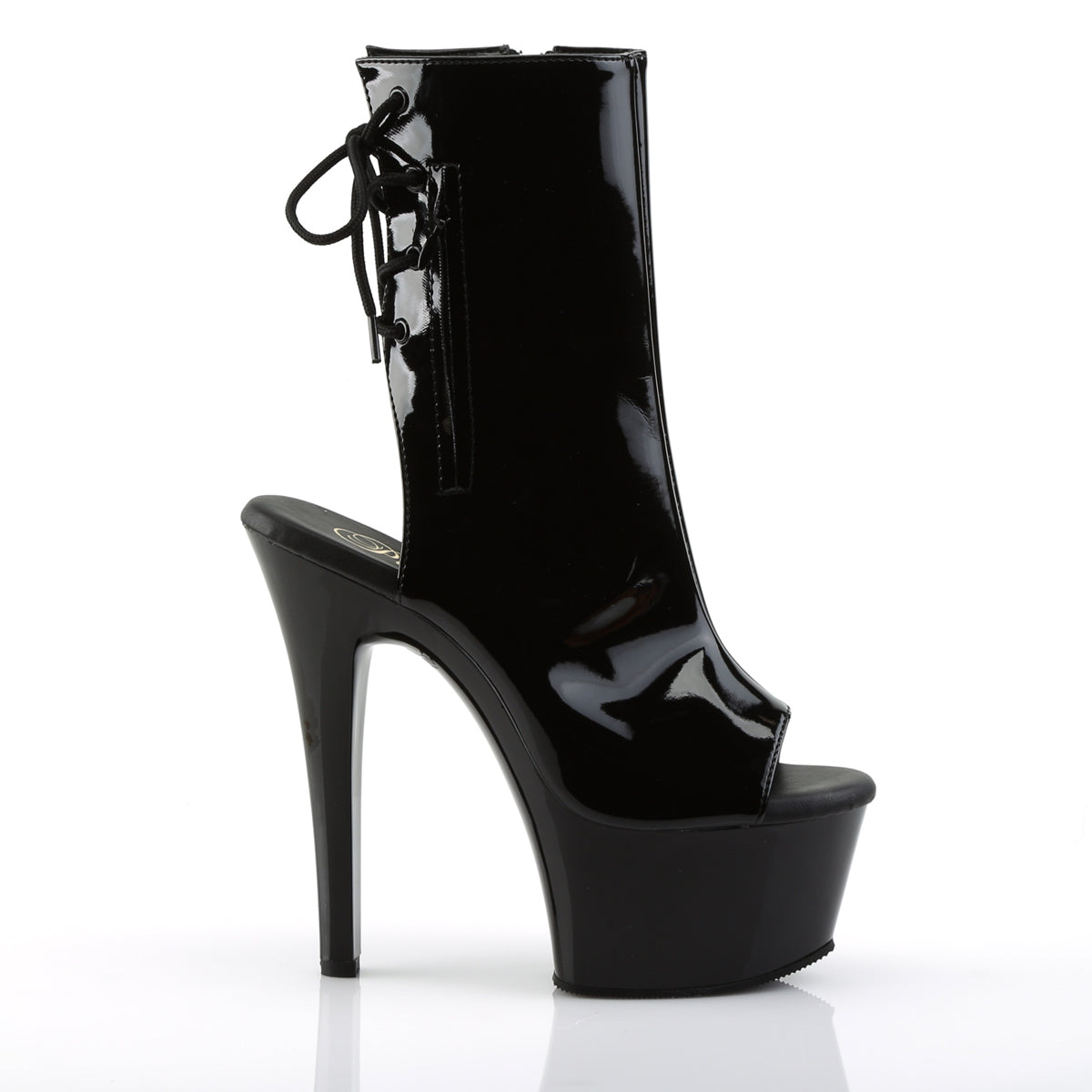 Pleaser Damen Knöchelstiefel ASPIRE-1018 BLK Pat / BLK