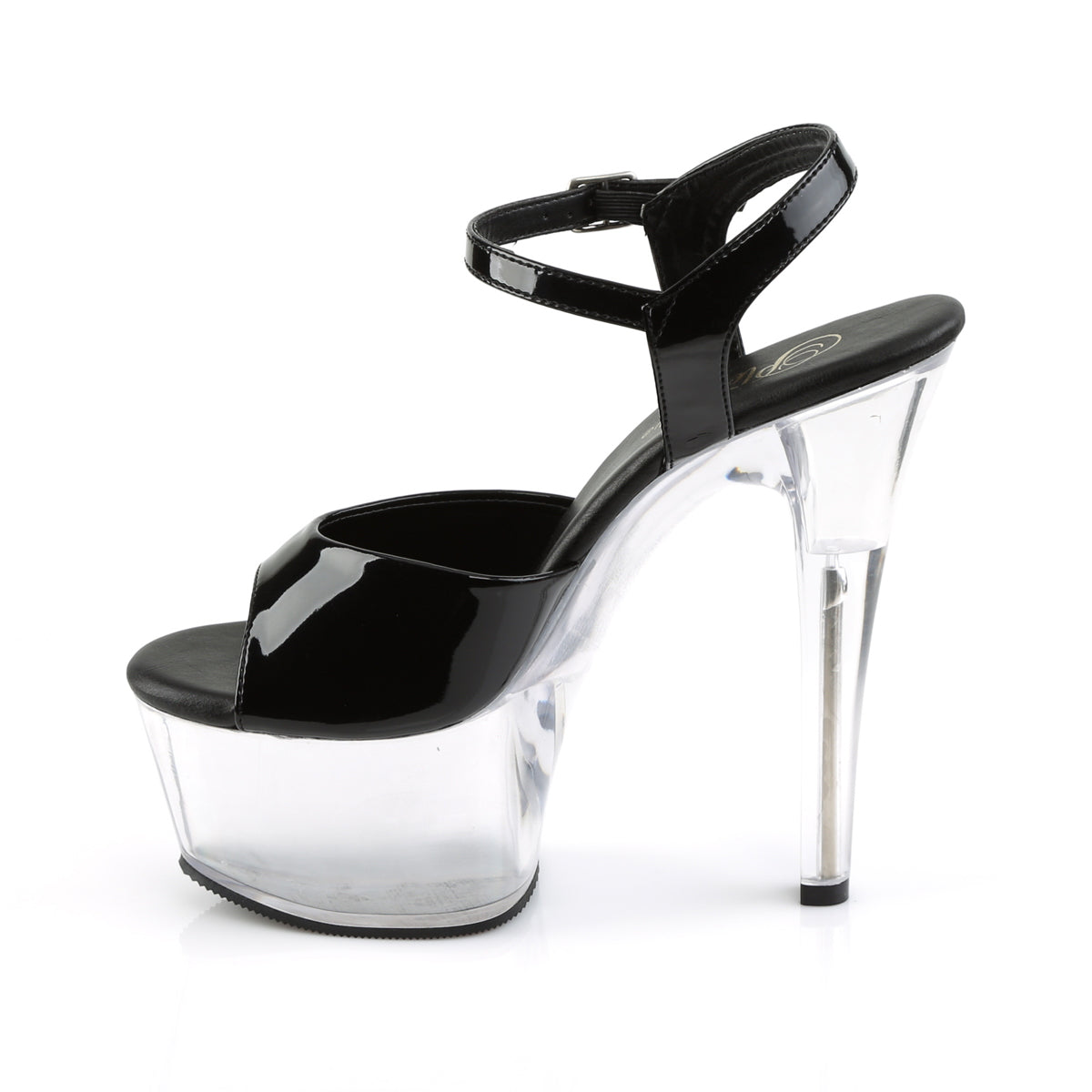 Pleaser Damen Sandalen ASPIRE-609 blk pat / clr