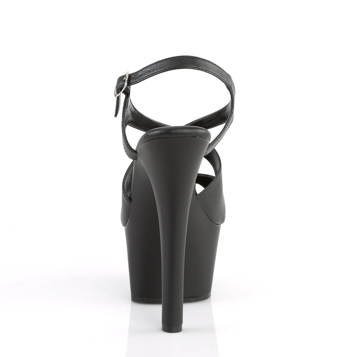 Pleaser Damen Sandalen ASPIRE-630 BLK Faux Leder / BLK Matte