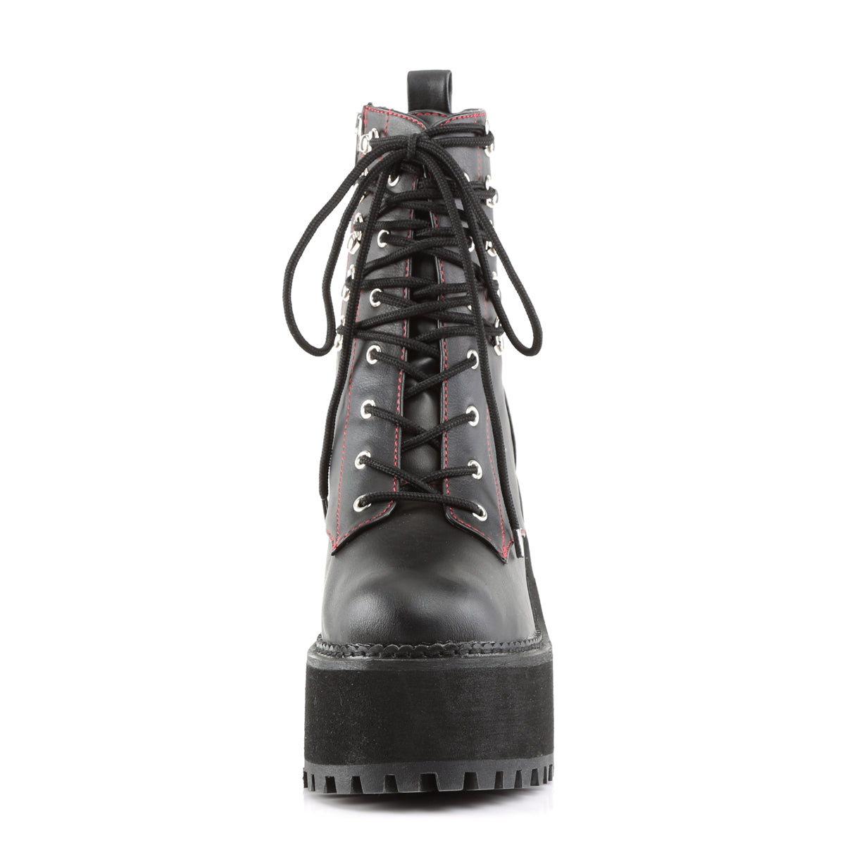 DemoniaCult Damenknöchelstiefel ASSAULT-100 BLK Vegan Leder